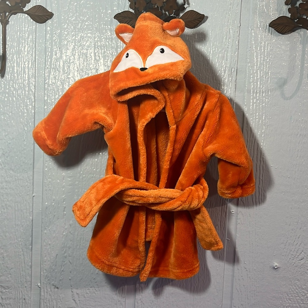 Fox baby bathrobe size 0-9 months
